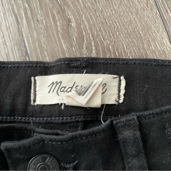 Madewell 9" Mid-Rise Button Front High Waist Skinny Jeans Black Size 28 - Picture 8 of 12